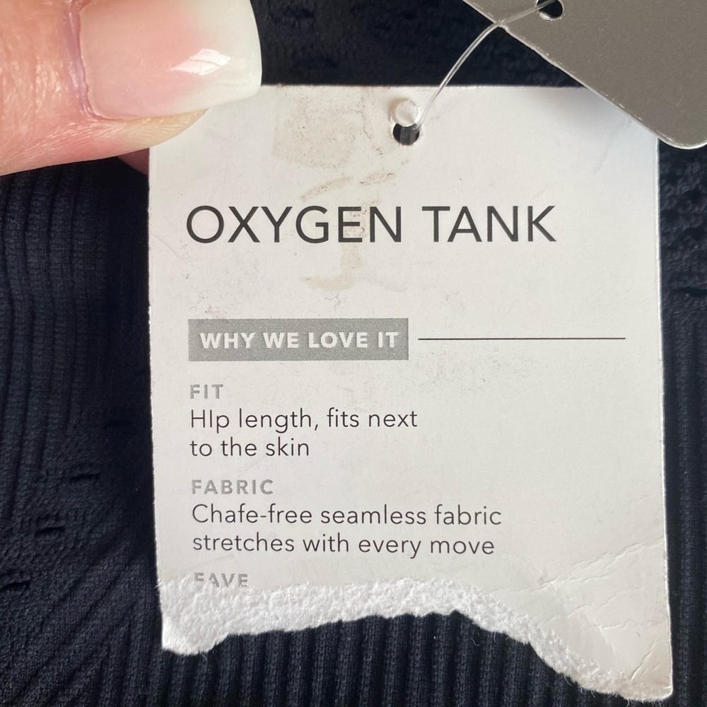 Athleta New Size XS Black Chafe Free Seemless Oxygen Workout Gym Tank Activewear - Picture 8 of 8